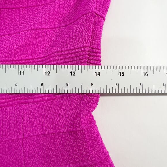 Ted Baker 8 NEW Streena Knit Skater Dress One Shoulder Hot Pink Barbie - Picture 8 of 12